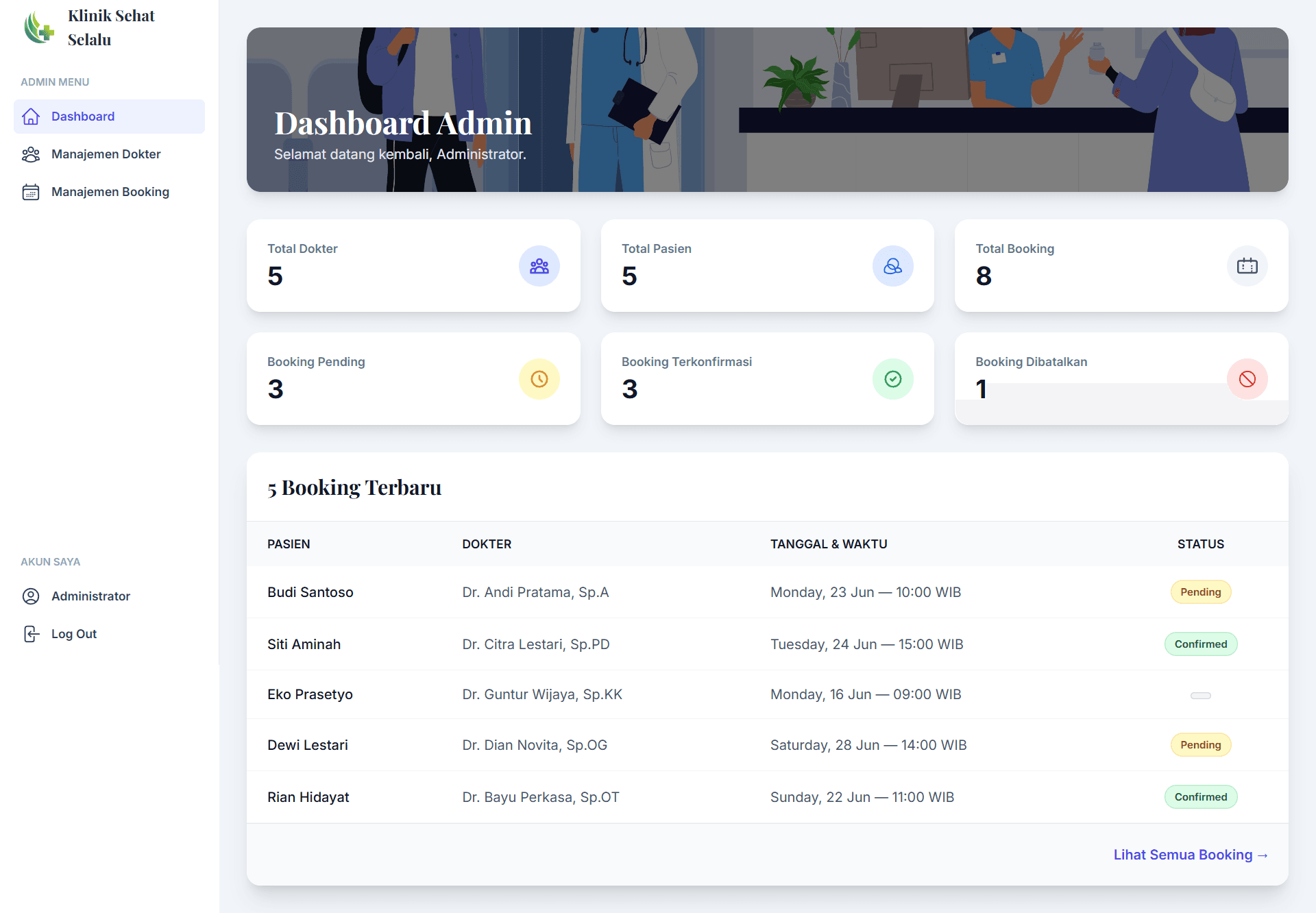 Aplikasi Booking Klinik (Klinik Sehat Selalu)
